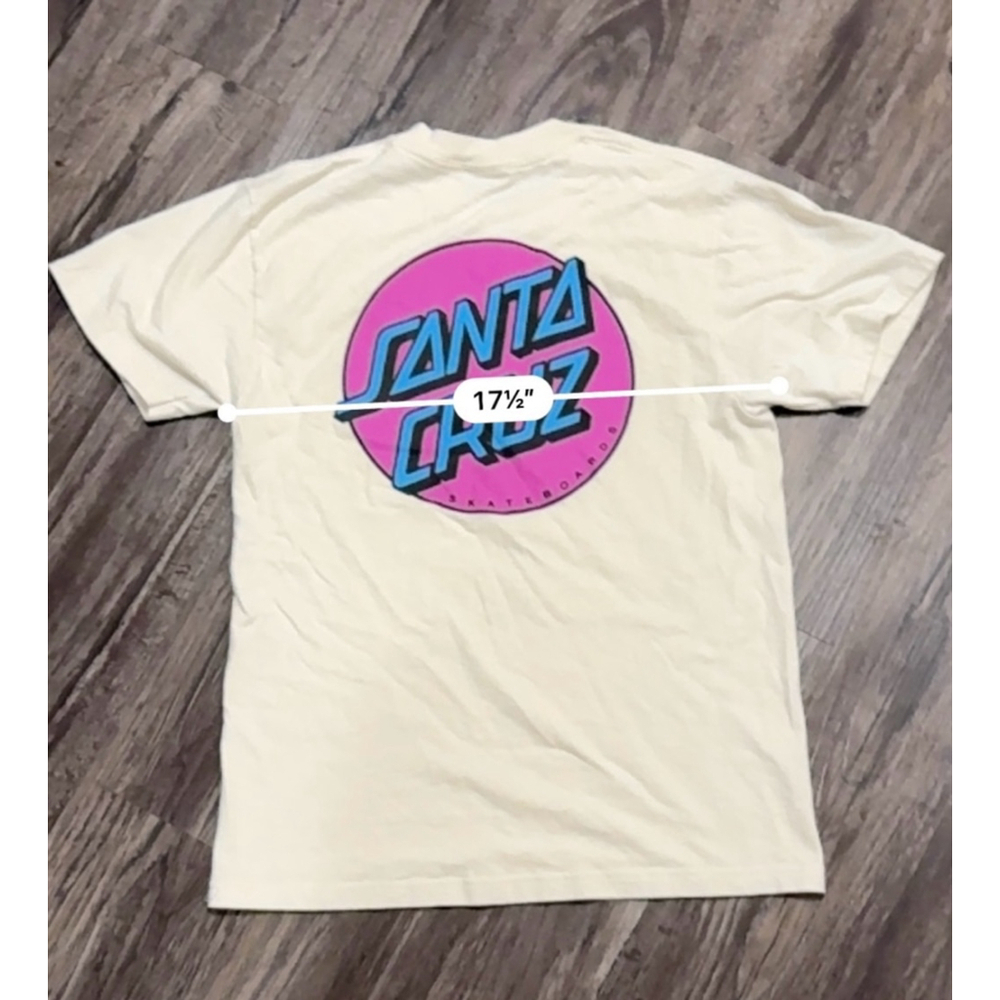 Santa Cruz Mens Other Dot Cream Graphic Print T-Shirt Size Small - Picture 6 of 10